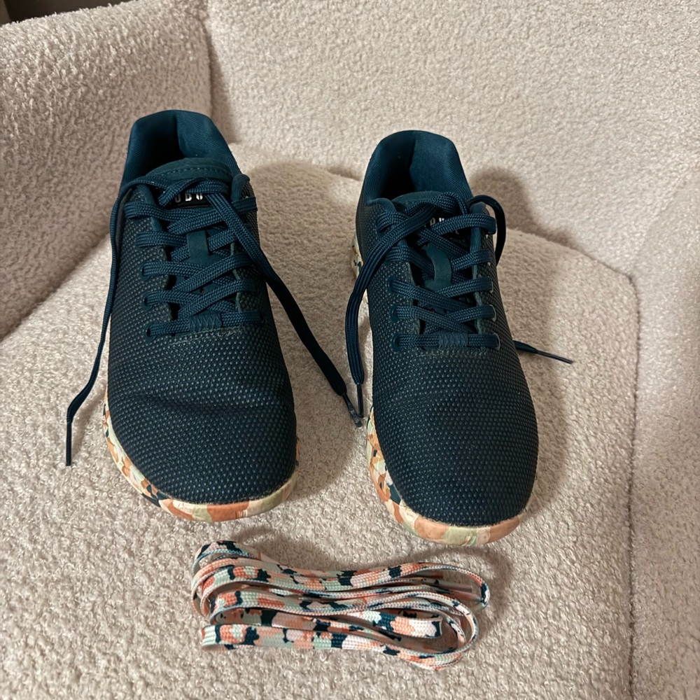 NOBULL Teal Sneakers with Patterned Soles